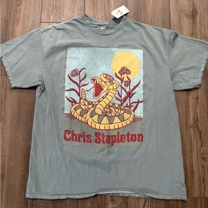 Chris Stapleton Graphic T-Shirt NWT Men’s Large Snake Sun Tour Tee Buckle